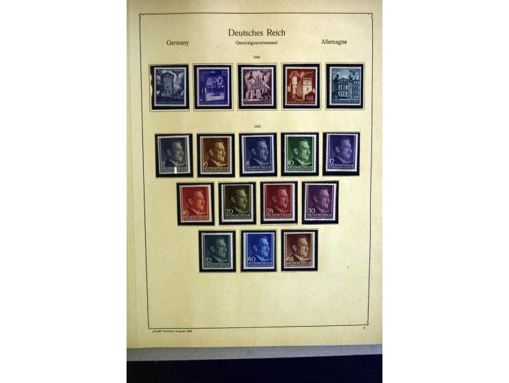 1938/42, meist ungebrauchte und postfrische Sammlung ab Sudetenland mit einigen besseren, dann Böhmen und Mähren mit Mi.-Nr. 