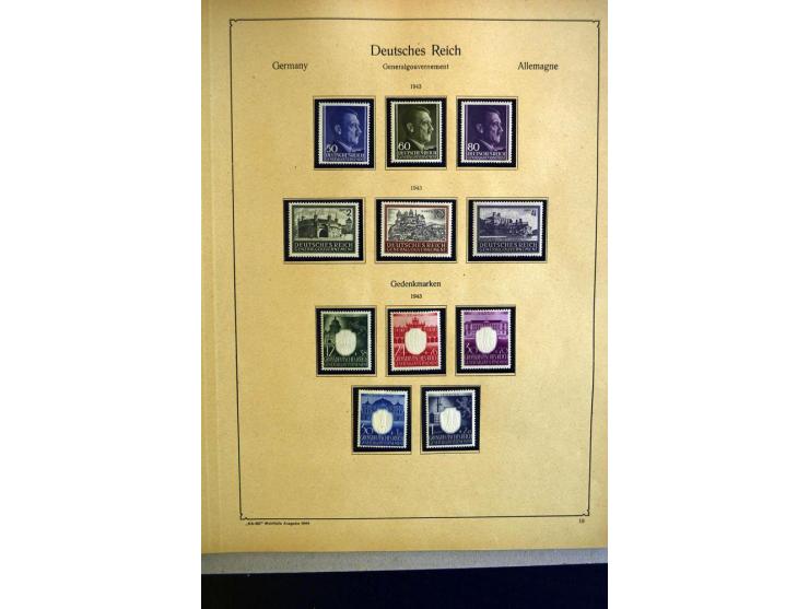 1938/42, meist ungebrauchte und postfrische Sammlung ab Sudetenland mit einigen besseren, dann Böhmen und Mähren mit Mi.-Nr. 