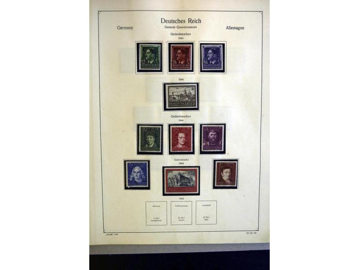 1938/42, meist ungebrauchte und postfrische Sammlung ab Sudetenland mit einigen besseren, dann Böhmen und Mähren mit Mi.-Nr. 