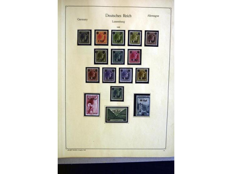 1938/42, meist ungebrauchte und postfrische Sammlung ab Sudetenland mit einigen besseren, dann Böhmen und Mähren mit Mi.-Nr. 