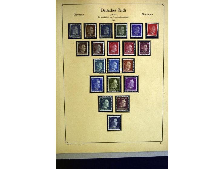 1938/42, meist ungebrauchte und postfrische Sammlung ab Sudetenland mit einigen besseren, dann Böhmen und Mähren mit Mi.-Nr. 