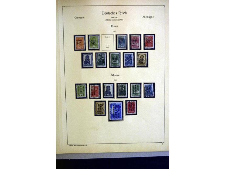 1938/42, meist ungebrauchte und postfrische Sammlung ab Sudetenland mit einigen besseren, dann Böhmen und Mähren mit Mi.-Nr. 
