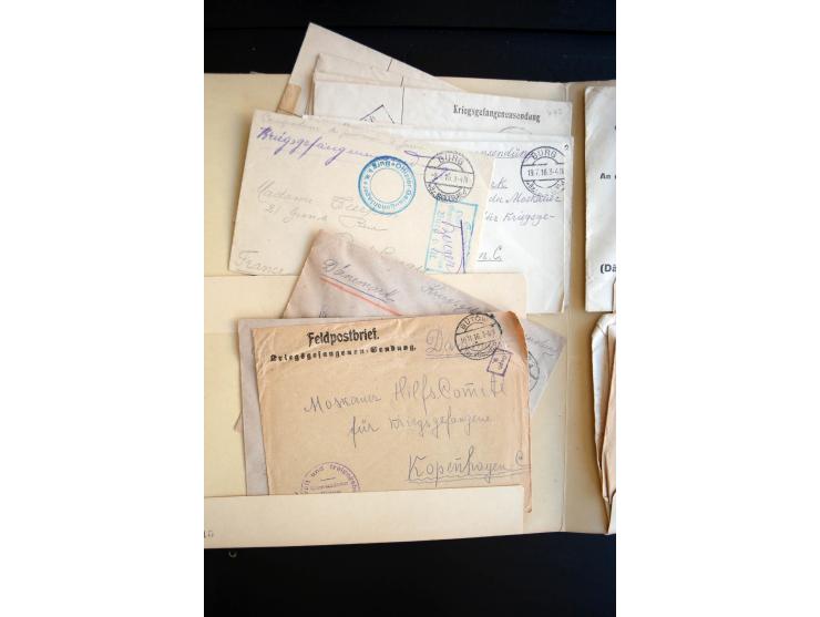 1914/19, einige hundert Briefe- und Karten im dicken Folder-Album, sortiert von Altdamm bis Zwickau mit vielen verschiedenen 