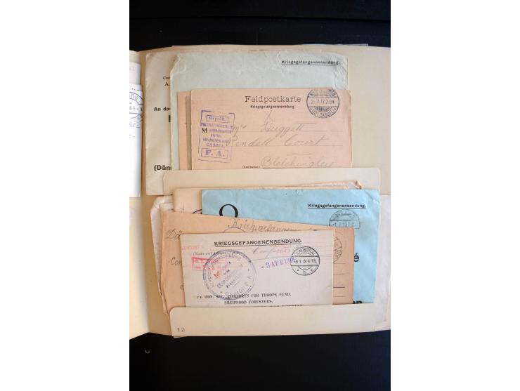 1914/19, einige hundert Briefe- und Karten im dicken Folder-Album, sortiert von Altdamm bis Zwickau mit vielen verschiedenen 