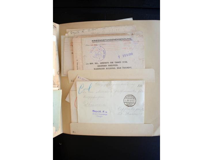 1914/19, einige hundert Briefe- und Karten im dicken Folder-Album, sortiert von Altdamm bis Zwickau mit vielen verschiedenen 