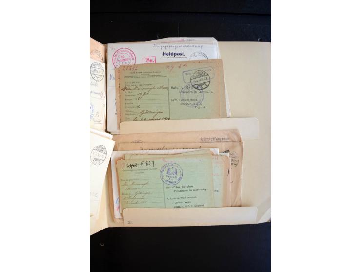 1914/19, einige hundert Briefe- und Karten im dicken Folder-Album, sortiert von Altdamm bis Zwickau mit vielen verschiedenen 