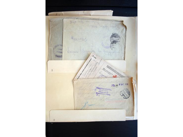 1914/19, einige hundert Briefe- und Karten im dicken Folder-Album, sortiert von Altdamm bis Zwickau mit vielen verschiedenen 