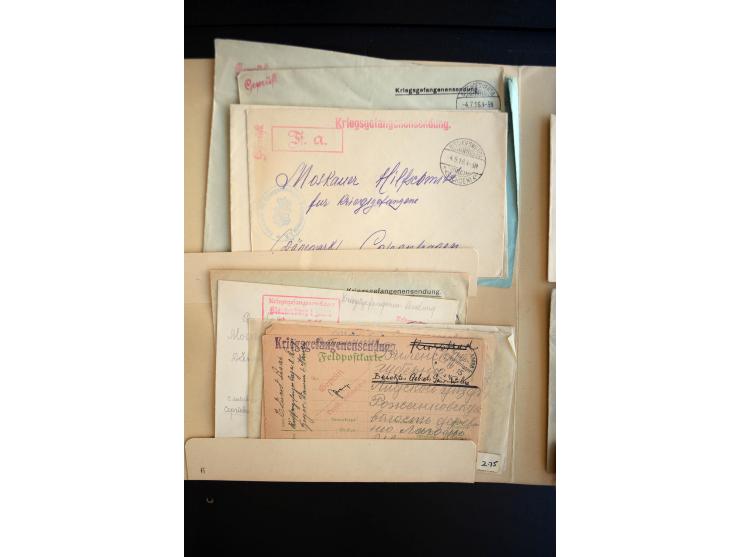 1914/19, einige hundert Briefe- und Karten im dicken Folder-Album, sortiert von Altdamm bis Zwickau mit vielen verschiedenen 