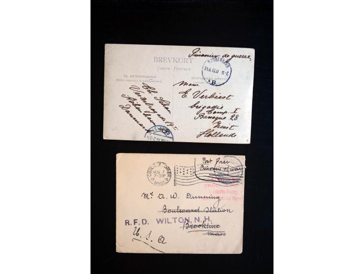 1914/20, einige hundert Briefe und Karten aus bzw. nach Deutschland mit vielen verschiedenen Lagern, Zensuren, Vordruck- und 