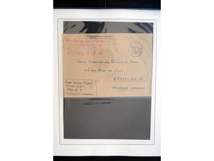 1940/45, über 100 Briefe und Karten in deutsche Lager (Stalag) bzw. Post an bzw. von dt. Interierten in Europa bzw. Übersee (