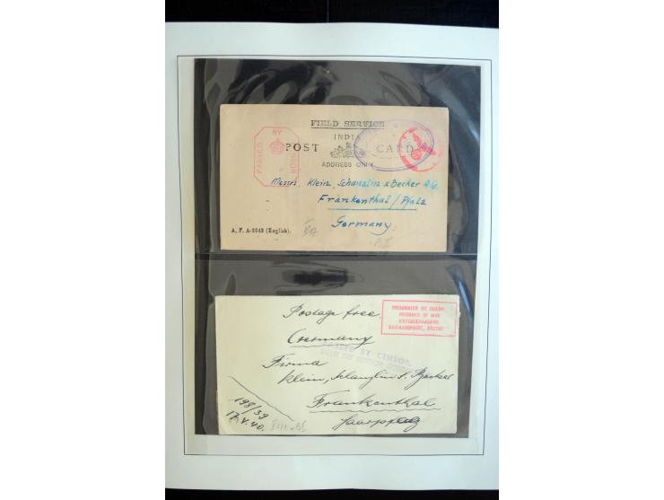 1940/45, über 100 Briefe und Karten in deutsche Lager (Stalag) bzw. Post an bzw. von dt. Interierten in Europa bzw. Übersee (