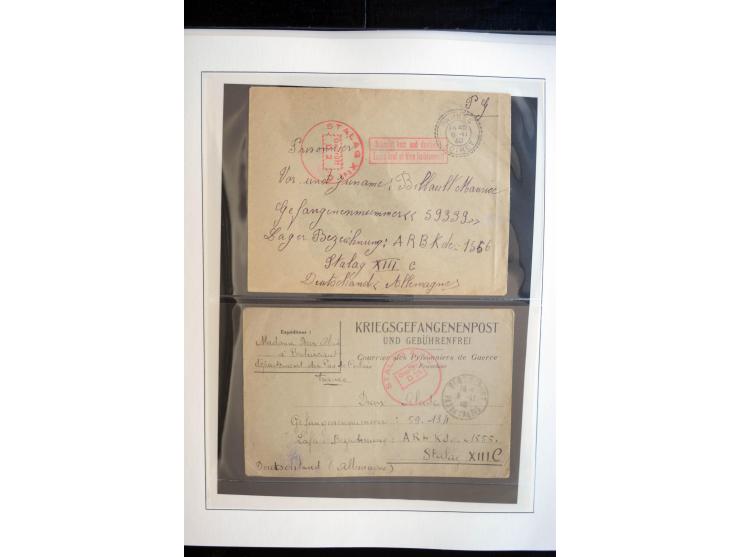 1940/45, über 100 Briefe und Karten in deutsche Lager (Stalag) bzw. Post an bzw. von dt. Interierten in Europa bzw. Übersee (