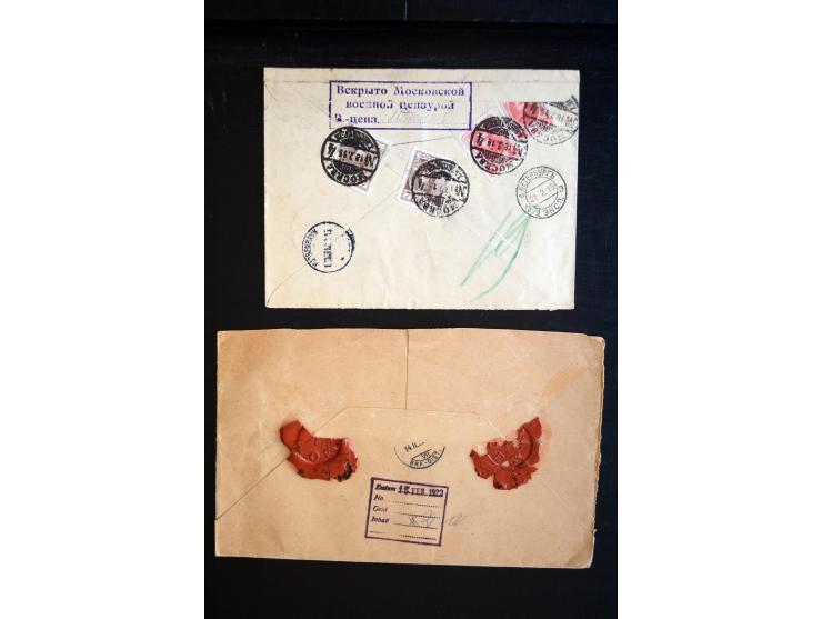 1914/18, kleiner Posten mit Schwerpunkt bei der amerikanischer Zensurpost im I. WK mit vielen verschiedenen Zensuren, dabe vi