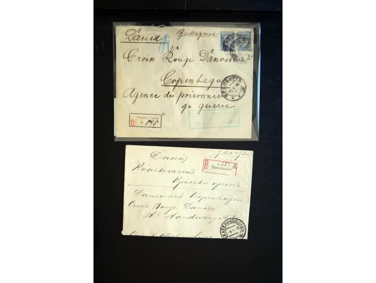 1914/18, kleiner Posten mit Schwerpunkt bei der amerikanischer Zensurpost im I. WK mit vielen verschiedenen Zensuren, dabe vi