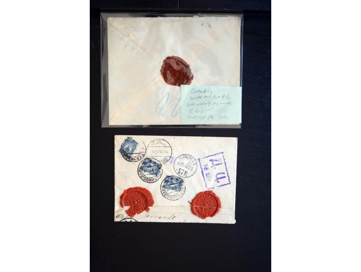 1914/18, kleiner Posten mit Schwerpunkt bei der amerikanischer Zensurpost im I. WK mit vielen verschiedenen Zensuren, dabe vi