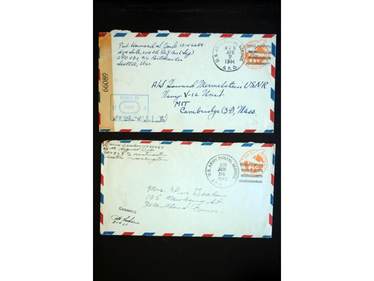 1939/50 (ca.), Zensur- und KGF-Post im II.WK bzw. in der Zeit nach dem Krieg mit viel Post aus bzw. in die USA mit entspreche