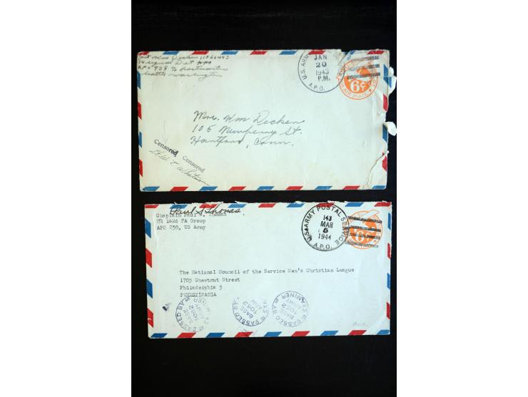 1939/50 (ca.), Zensur- und KGF-Post im II.WK bzw. in der Zeit nach dem Krieg mit viel Post aus bzw. in die USA mit entspreche