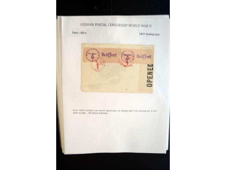 1940/45, interessante Sammlung mit über 140 Briefen, Karten und Drucksachen mit fast nur besseren Zensuren, Hinweis-Stempeln 