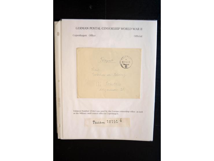 1940/45, interessante Sammlung mit über 140 Briefen, Karten und Drucksachen mit fast nur besseren Zensuren, Hinweis-Stempeln 