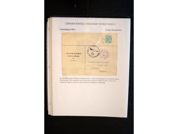 1940/45, interessante Sammlung mit über 140 Briefen, Karten und Drucksachen mit fast nur besseren Zensuren, Hinweis-Stempeln 