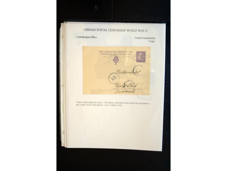 1940/45, interessante Sammlung mit über 140 Briefen, Karten und Drucksachen mit fast nur besseren Zensuren, Hinweis-Stempeln 