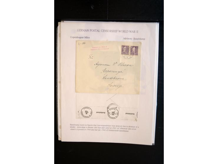 1940/45, interessante Sammlung mit über 140 Briefen, Karten und Drucksachen mit fast nur besseren Zensuren, Hinweis-Stempeln 