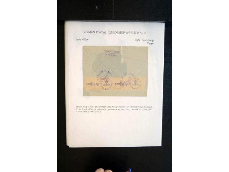 1940/45, interessante Sammlung mit über 140 Briefen, Karten und Drucksachen mit fast nur besseren Zensuren, Hinweis-Stempeln 