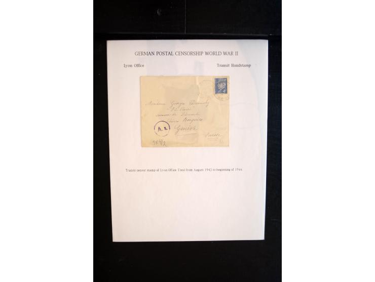 1940/45, interessante Sammlung mit über 140 Briefen, Karten und Drucksachen mit fast nur besseren Zensuren, Hinweis-Stempeln 