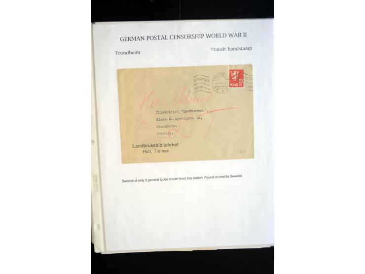 1940/45, interessante Sammlung mit über 140 Briefen, Karten und Drucksachen mit fast nur besseren Zensuren, Hinweis-Stempeln 