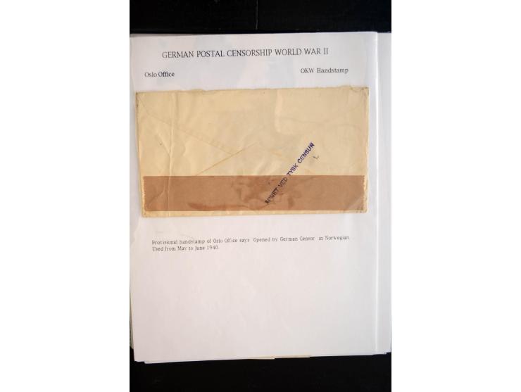 1940/45, interessante Sammlung mit über 140 Briefen, Karten und Drucksachen mit fast nur besseren Zensuren, Hinweis-Stempeln 