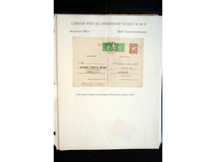 1940/45, interessante Sammlung mit über 140 Briefen, Karten und Drucksachen mit fast nur besseren Zensuren, Hinweis-Stempeln 