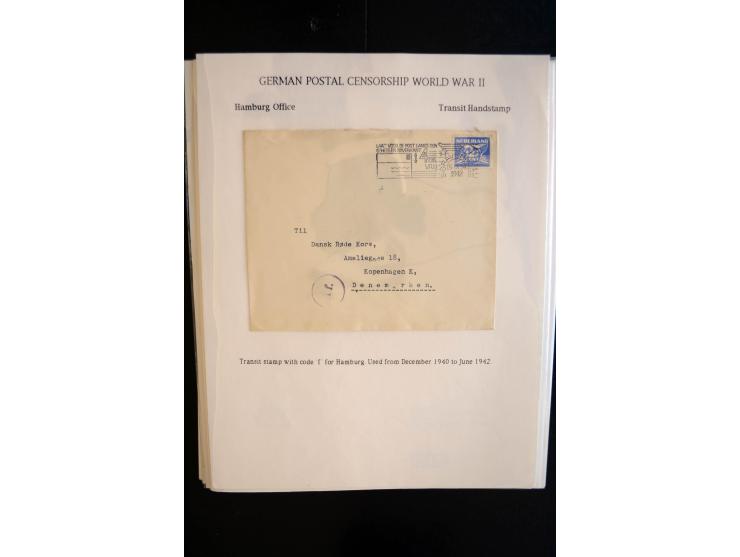 1940/45, interessante Sammlung mit über 140 Briefen, Karten und Drucksachen mit fast nur besseren Zensuren, Hinweis-Stempeln 