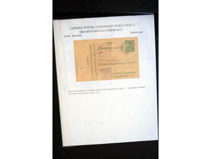 1940/45, interessante Sammlung mit über 140 Briefen, Karten und Drucksachen mit fast nur besseren Zensuren, Hinweis-Stempeln 