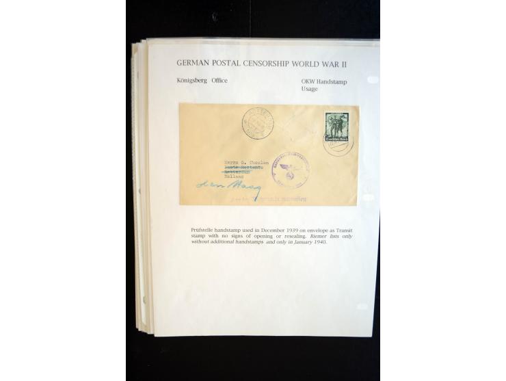 1940/45, interessante Sammlung mit über 140 Briefen, Karten und Drucksachen mit fast nur besseren Zensuren, Hinweis-Stempeln 