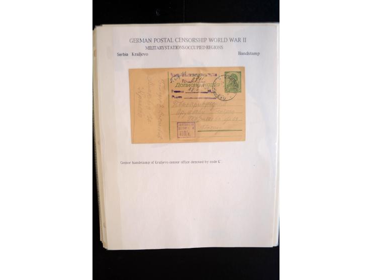 1940/45, interessante Sammlung mit über 140 Briefen, Karten und Drucksachen mit fast nur besseren Zensuren, Hinweis-Stempeln 
