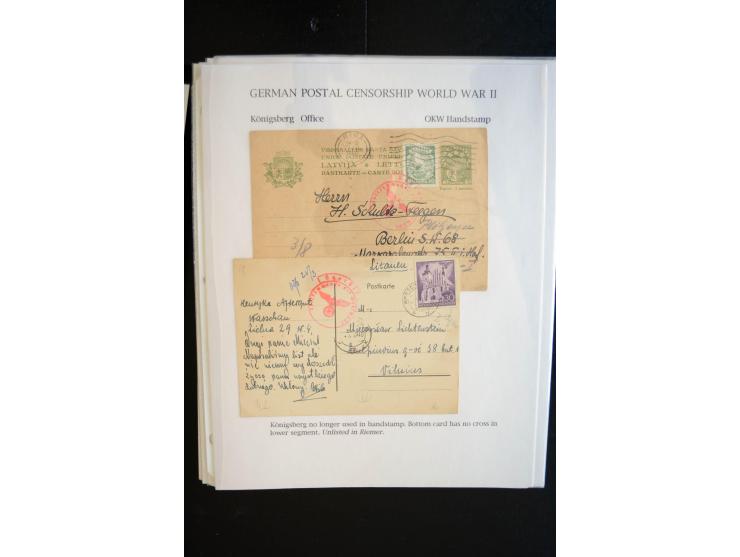 1940/45, interessante Sammlung mit über 140 Briefen, Karten und Drucksachen mit fast nur besseren Zensuren, Hinweis-Stempeln 