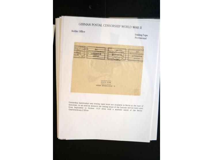 1940/45, interessante Sammlung mit über 140 Briefen, Karten und Drucksachen mit fast nur besseren Zensuren, Hinweis-Stempeln 