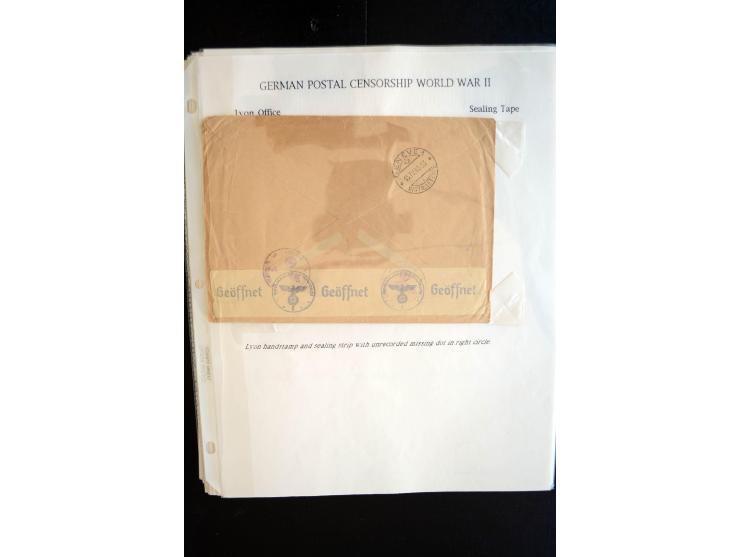 1940/45, interessante Sammlung mit über 140 Briefen, Karten und Drucksachen mit fast nur besseren Zensuren, Hinweis-Stempeln 