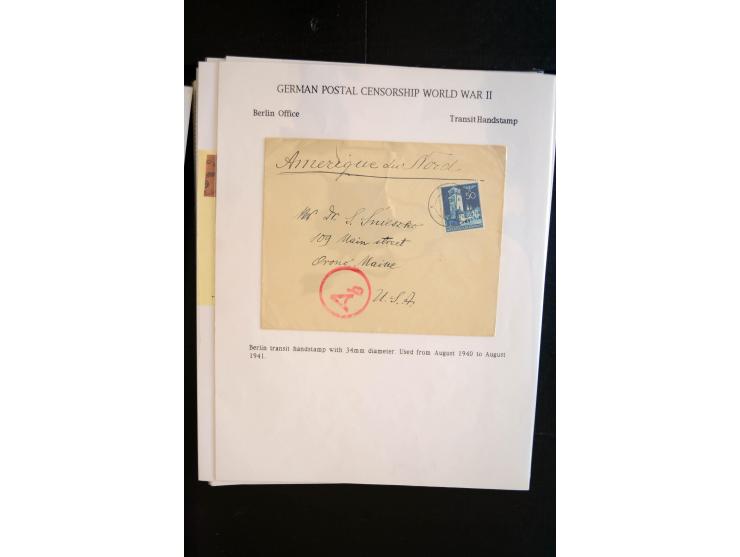 1940/45, interessante Sammlung mit über 140 Briefen, Karten und Drucksachen mit fast nur besseren Zensuren, Hinweis-Stempeln 