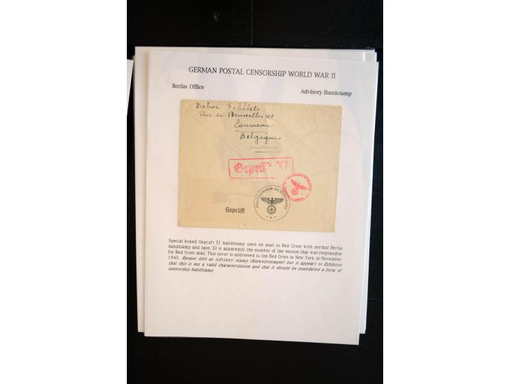 1940/45, interessante Sammlung mit über 140 Briefen, Karten und Drucksachen mit fast nur besseren Zensuren, Hinweis-Stempeln 