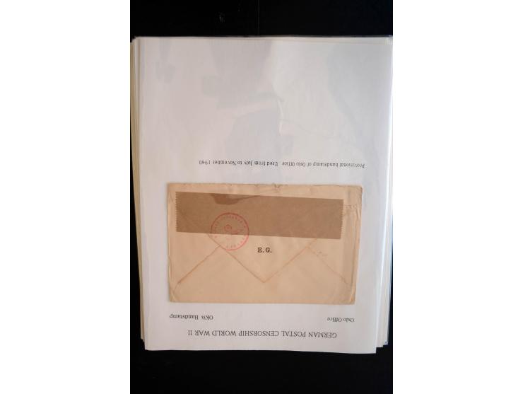 1940/45, interessante Sammlung mit über 140 Briefen, Karten und Drucksachen mit fast nur besseren Zensuren, Hinweis-Stempeln 