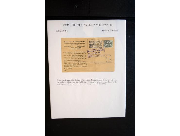 1940/45, interessante Sammlung mit über 140 Briefen, Karten und Drucksachen mit fast nur besseren Zensuren, Hinweis-Stempeln 