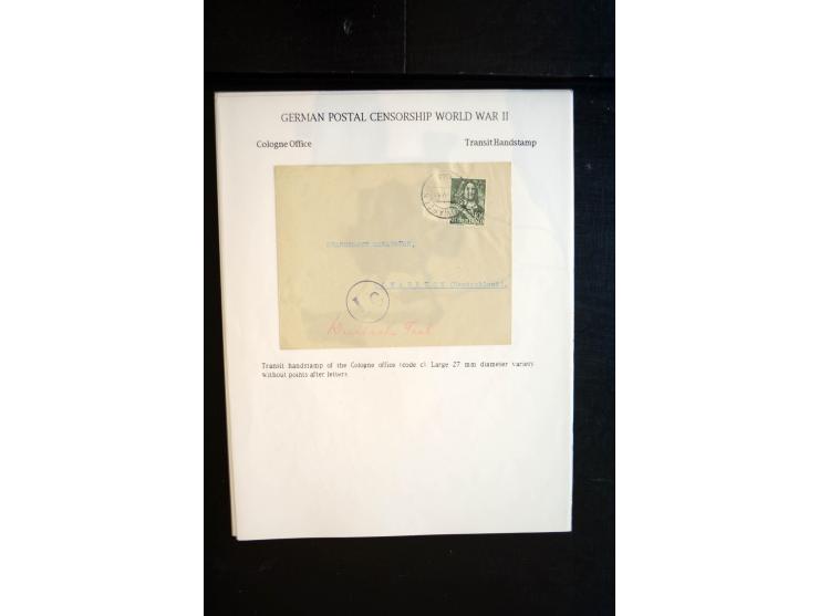1940/45, interessante Sammlung mit über 140 Briefen, Karten und Drucksachen mit fast nur besseren Zensuren, Hinweis-Stempeln 