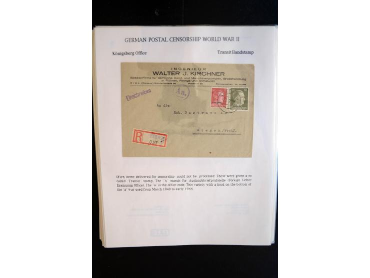 1940/45, interessante Sammlung mit über 140 Briefen, Karten und Drucksachen mit fast nur besseren Zensuren, Hinweis-Stempeln 