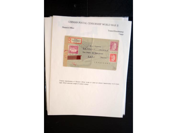 1940/45, interessante Sammlung mit über 140 Briefen, Karten und Drucksachen mit fast nur besseren Zensuren, Hinweis-Stempeln 