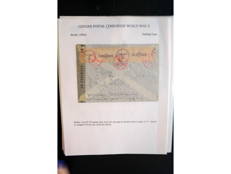 1940/45, interessante Sammlung mit über 140 Briefen, Karten und Drucksachen mit fast nur besseren Zensuren, Hinweis-Stempeln 