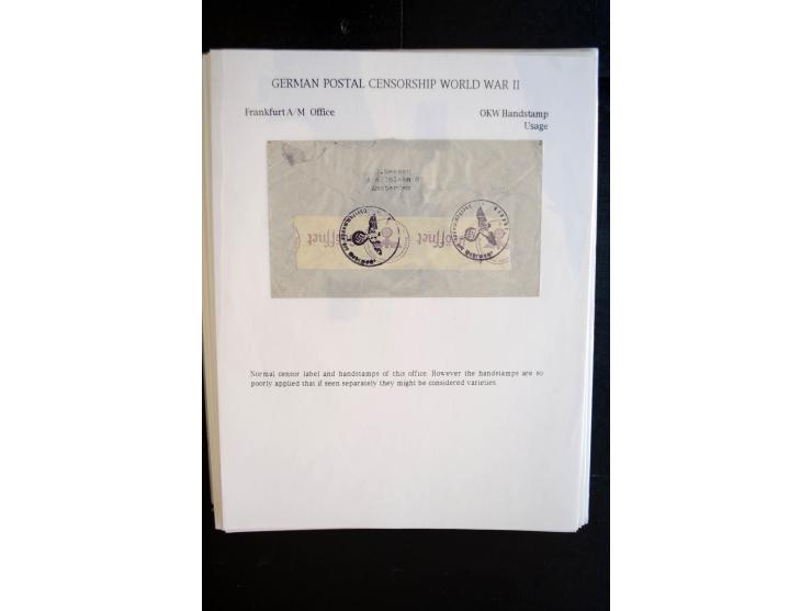1940/45, interessante Sammlung mit über 140 Briefen, Karten und Drucksachen mit fast nur besseren Zensuren, Hinweis-Stempeln 
