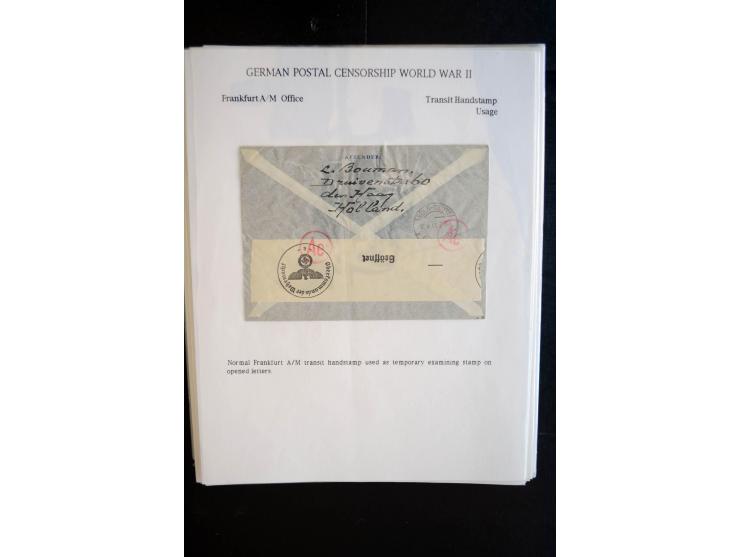 1940/45, interessante Sammlung mit über 140 Briefen, Karten und Drucksachen mit fast nur besseren Zensuren, Hinweis-Stempeln 