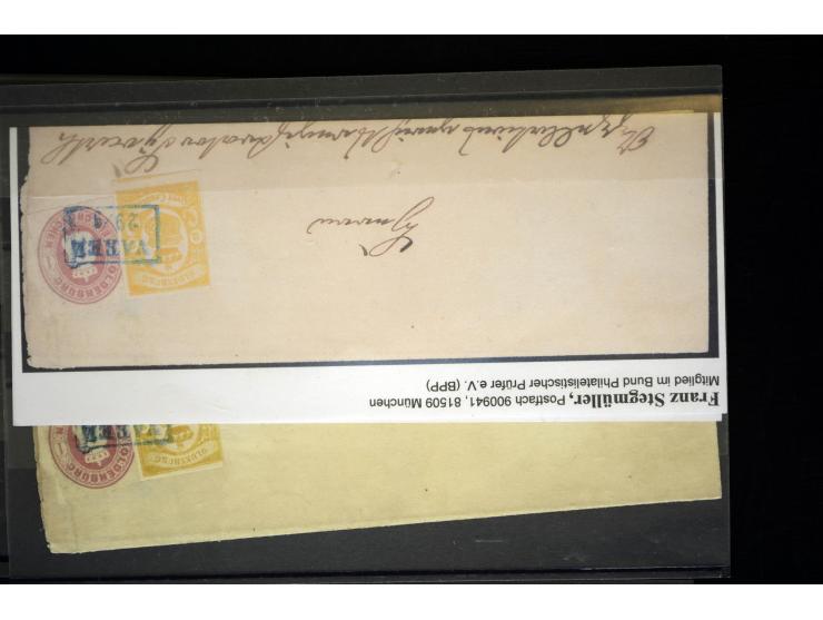 1860/1950 (ca.), kleine Partie mit besseren Werten (teils etwas fehlerhaft) sowie fraglichen Stücken und einigen signierten F