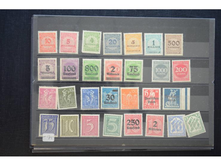 1870/1950 (ca.), kleine Partie, meist auf Steckkarten, dabei besseres Material wie DR Bl.1 auf Brief, Stände in 4er-Blocks, 1
